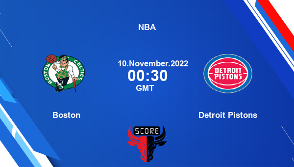 Boston vs Detroit Pistons livescore, Match events BOS vs DET, NBA, tv info