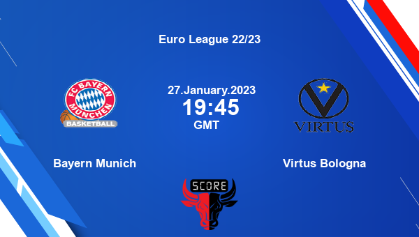 Bayern Munich vs Virtus Bologna livescore, Match events BAY vs VIB, Euro League 22/23, tv info