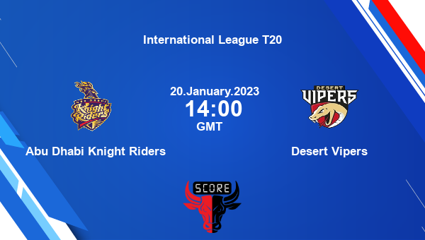 ADKR vs DV live score, Abu Dhabi Knight Riders vs Desert Vipers live 9th Match T20, International League T20