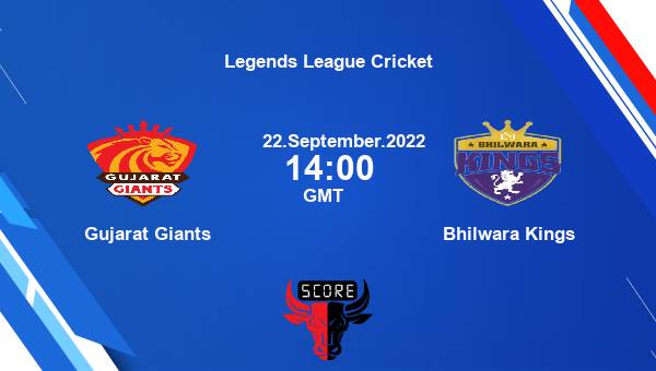 GG vs BLK live score, Gujarat Giants vs Bhilwara Kings live 5th Match T20, Legends League Cricket