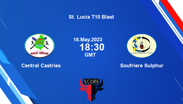 CMH vs SCS live score, Central Castries vs Soufriere Sulphur live Match 18 T10, St. Lucia T10 Blast
