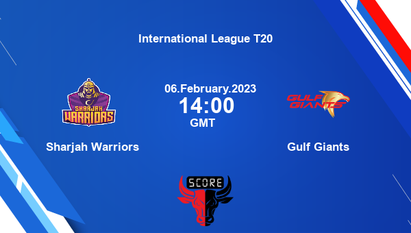 SWR vs GG live score, Sharjah Warriors vs Gulf Giants live 30th Match T20, International League T20