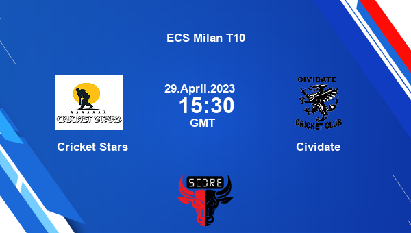 CRS vs CIV live score, Cricket Stars vs Cividate live Match 30 T10, ECS Milan T10