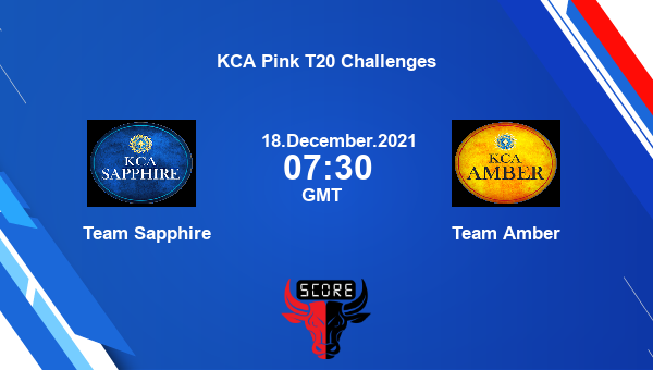 Team Sapphire vs Team Amber Dream11 Cricket Match Prediction | KCA Pink T20 Challenges |Team News|