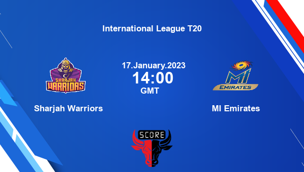 SW vs MIE live score, Sharjah Warriors vs MI Emirates live 6th Match T20, International League T20