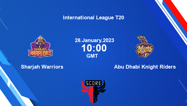 SWR vs ADKR live score, Sharjah Warriors vs Abu Dhabi Knight Riders live 19th Match T20, International League T20