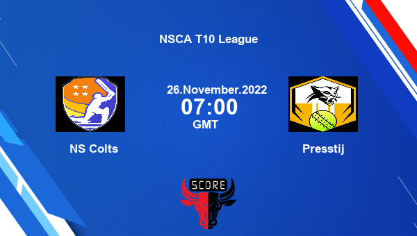 NCO vs PRE live score, NS Colts vs Presstij live Match 12 T10, NSCA T10 League