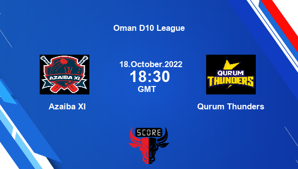 AZA vs QUT live score, Azaiba XI vs Qurum Thunders live Match 16 T10, Oman D10 League