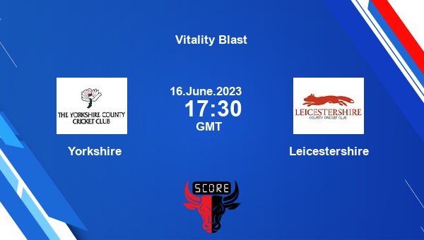 YOR vs LEI live score, Yorkshire vs Leicestershire Cricket Match Preview, North Group T20, Vitality Blast