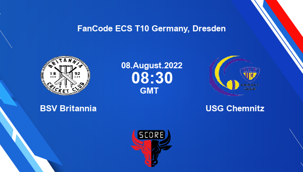 BSV vs USGC live score, BSV Britannia vs USG Chemnitz live Match 26 T10, FanCode ECS T10 Germany, Dresden