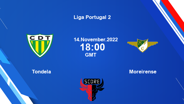 Tondela vs Moreirense live score, Head to Head, TON vs MOR live, Liga Portugal 2, TV channels, Prediction