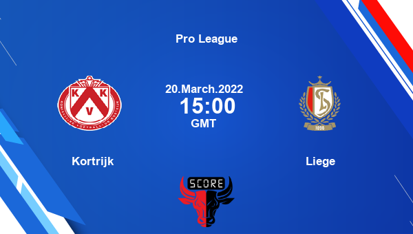 Kortrijk vs Liege livescore, Match events KOR vs STL, Pro League, tv info