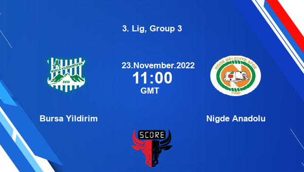 Bursa Yildirim vs Nigde Anadolu live score, Head to Head, BUR vs NIG live, 3. Lig, Group 3, TV channels, Prediction