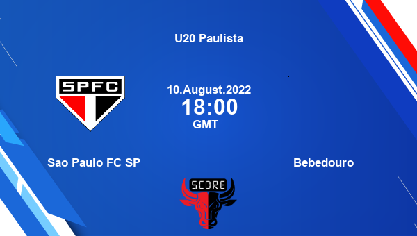 Sao Paulo FC SP vs Bebedouro live score, Head to Head, SPA vs IBE live, U20 Paulista, TV channels, Prediction