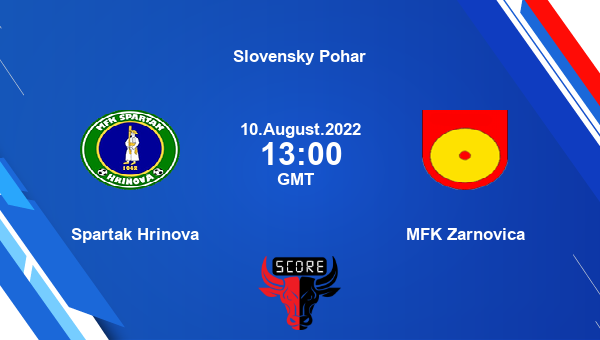 Spartak Hrinova vs MFK Zarnovica live score, Head to Head, SPA vs ZAR live, Slovensky Pohar, TV channels, Prediction