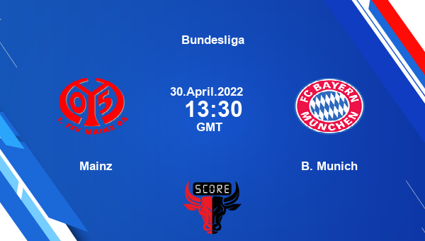 Mainz vs B. Munich livescore, Match events MAI vs BAY, Bundesliga, tv info